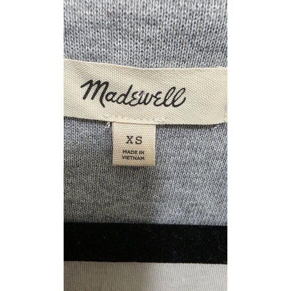 Madewell Women's Light Gray Quilted Puffer Sweater Jacket Shawl Collar Size XS - Picture 7 of 8